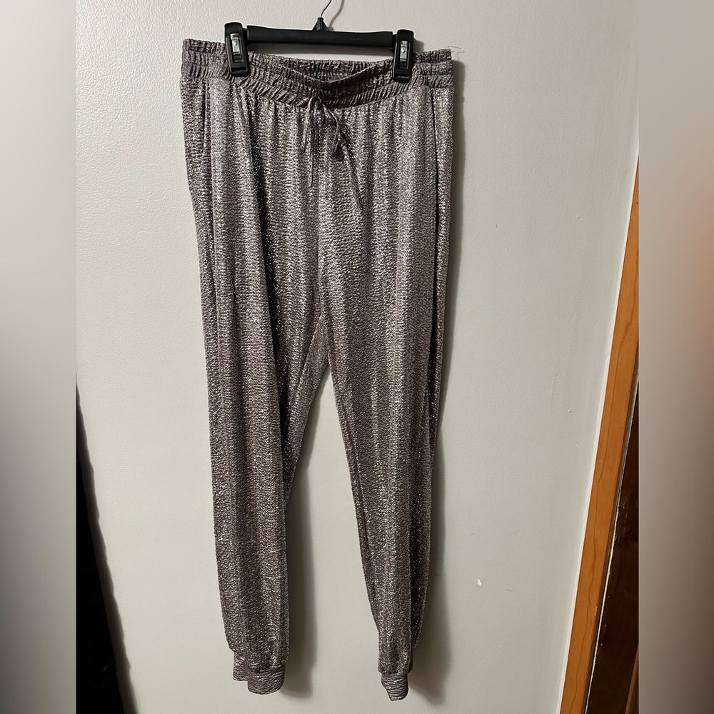 Women’s sequin joggers.